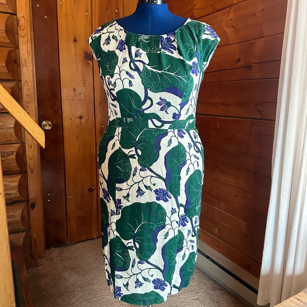 Lands’ End Island Print Linen Dress